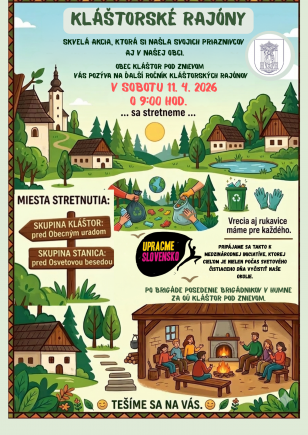 Kláštorské rajóny 2026